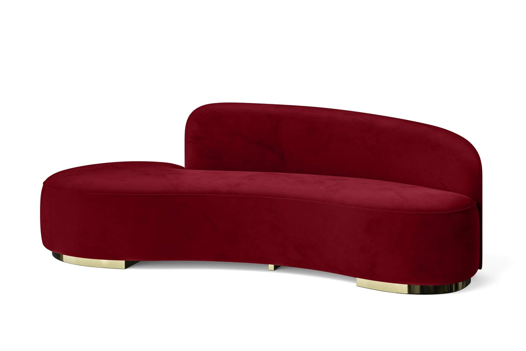 LIVELUSSO Sofa Teramo 3 Seater Sofa Red Velvet