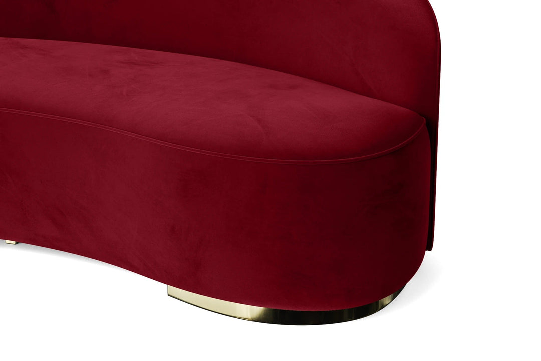 LIVELUSSO Sofa Teramo 3 Seater Sofa Red Velvet