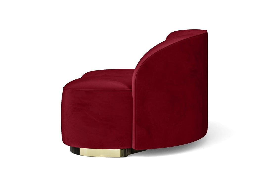 LIVELUSSO Sofa Teramo 3 Seater Sofa Red Velvet