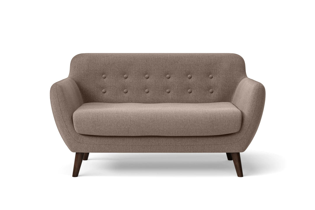 LIVELUSSO Sofa Terni 2 Seater Sofa Caramel Linen Fabric