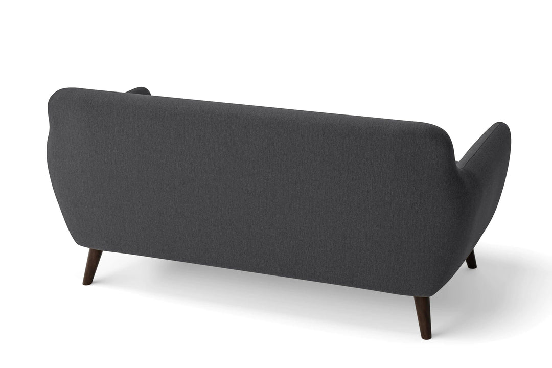 LIVELUSSO Sofa Terni 3 Seater Sofa Dark Grey Linen Fabric