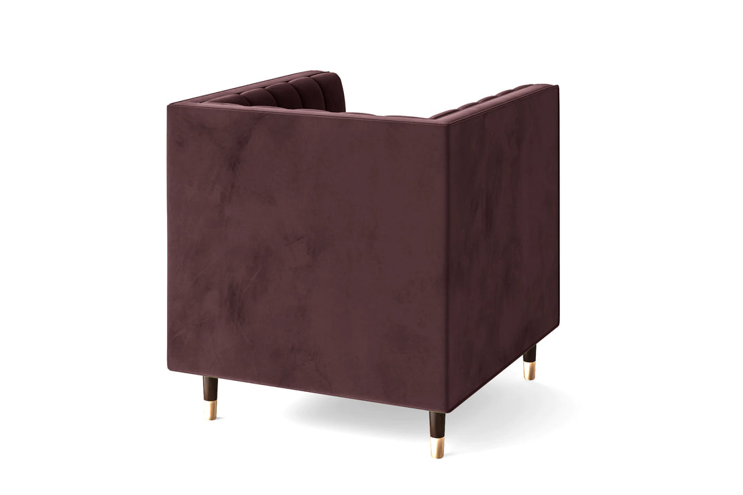 Tivoli Armchair Grape Velvet – LIVELUSSO