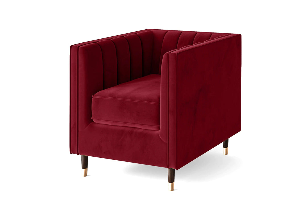 LIVELUSSO Armchair Tivoli Armchair Red Velvet