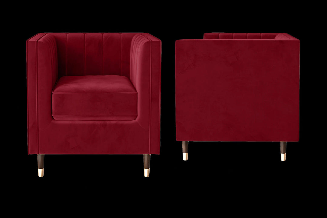 LIVELUSSO Armchair Tivoli Armchair Red Velvet