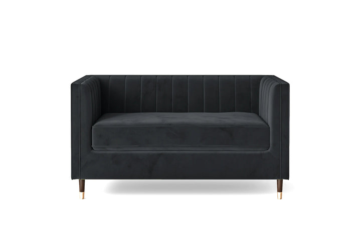 Tivoli 2 Seater Sofa Dark Grey Velvet – LIVELUSSO