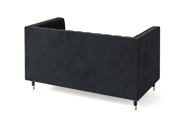 Tivoli 2 Seater Sofa Dark Grey Velvet – LIVELUSSO