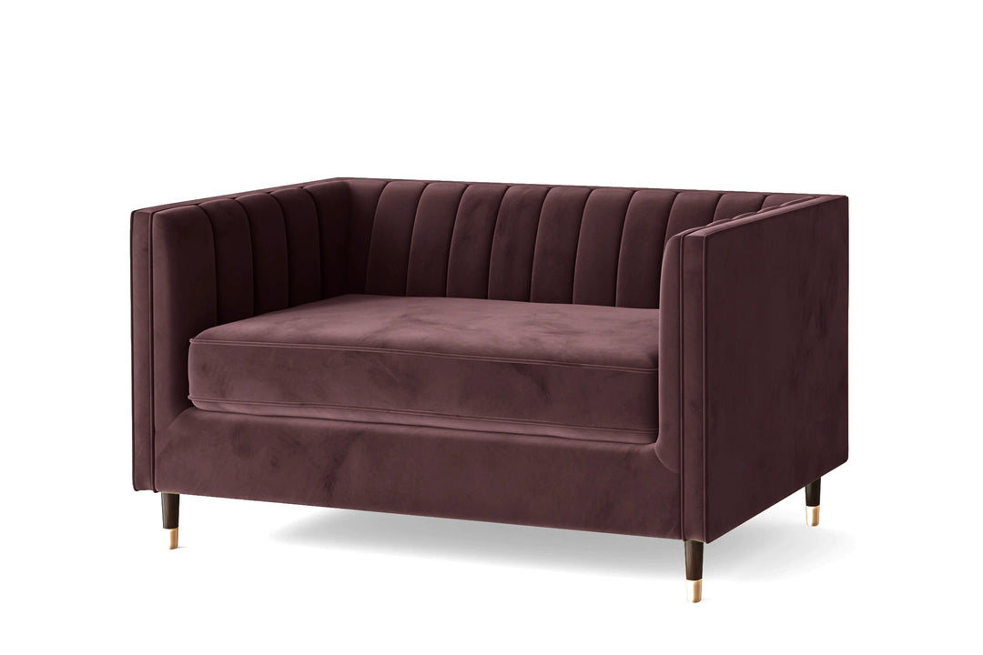 Tivoli 2 Seater Sofa Grape Velvet – LIVELUSSO