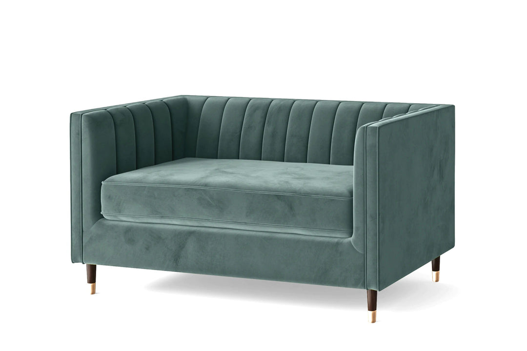 LIVELUSSO Sofa Tivoli 2 Seater Sofa Teal Velvet