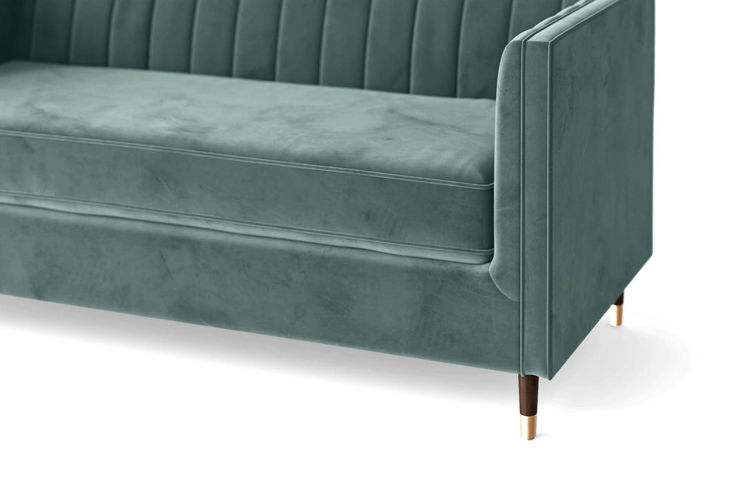 LIVELUSSO Sofa Tivoli 2 Seater Sofa Teal Velvet