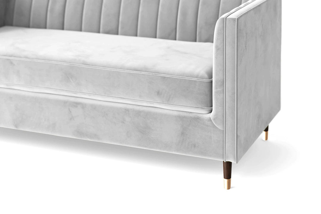 Tivoli 2 Seater Sofa White Velvet – LIVELUSSO