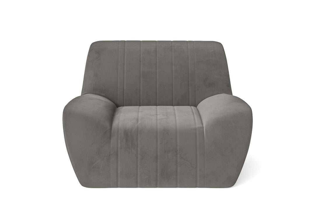 LIVELUSSO Armchair Trapani Armchair Grey Velvet