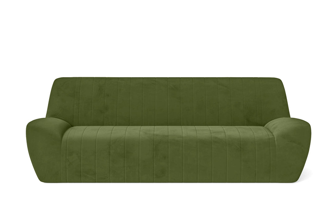 LIVELUSSO Sofa Trapani 3 Seater Sofa Lime Velvet