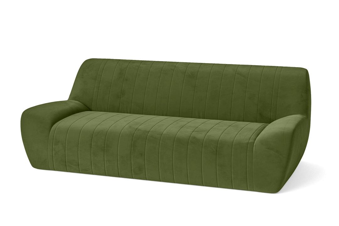 LIVELUSSO Sofa Trapani 3 Seater Sofa Lime Velvet