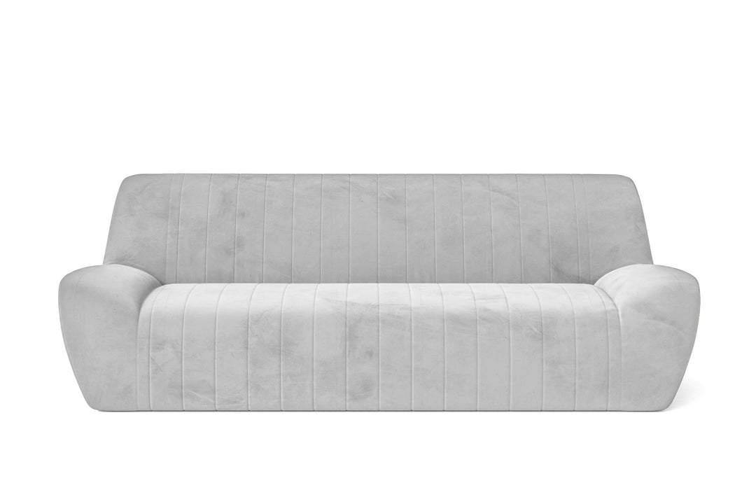 LIVELUSSO Sofa Trapani 3 Seater Sofa White Velvet