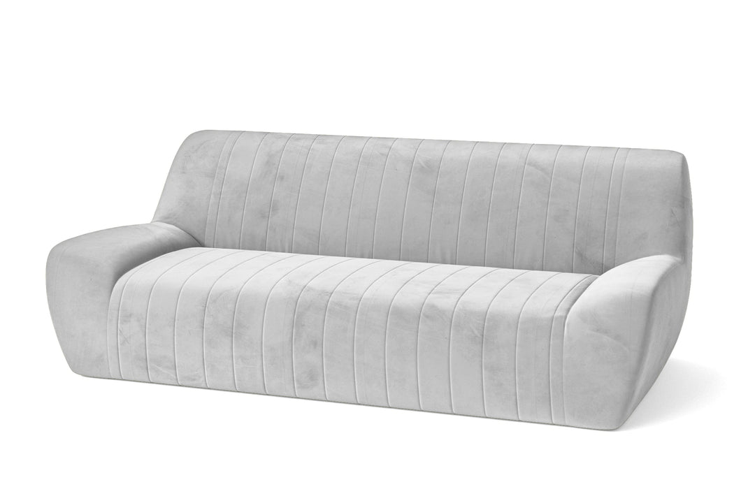 LIVELUSSO Sofa Trapani 3 Seater Sofa White Velvet