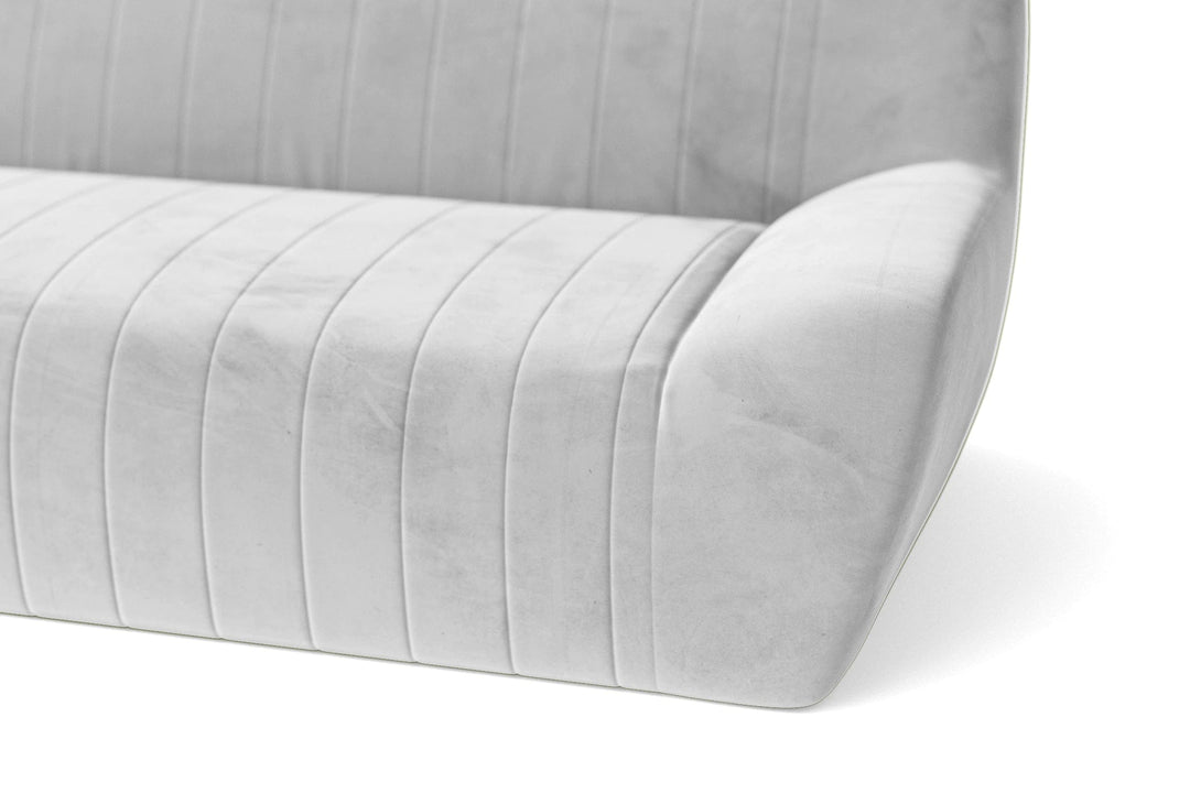 LIVELUSSO Sofa Trapani 3 Seater Sofa White Velvet