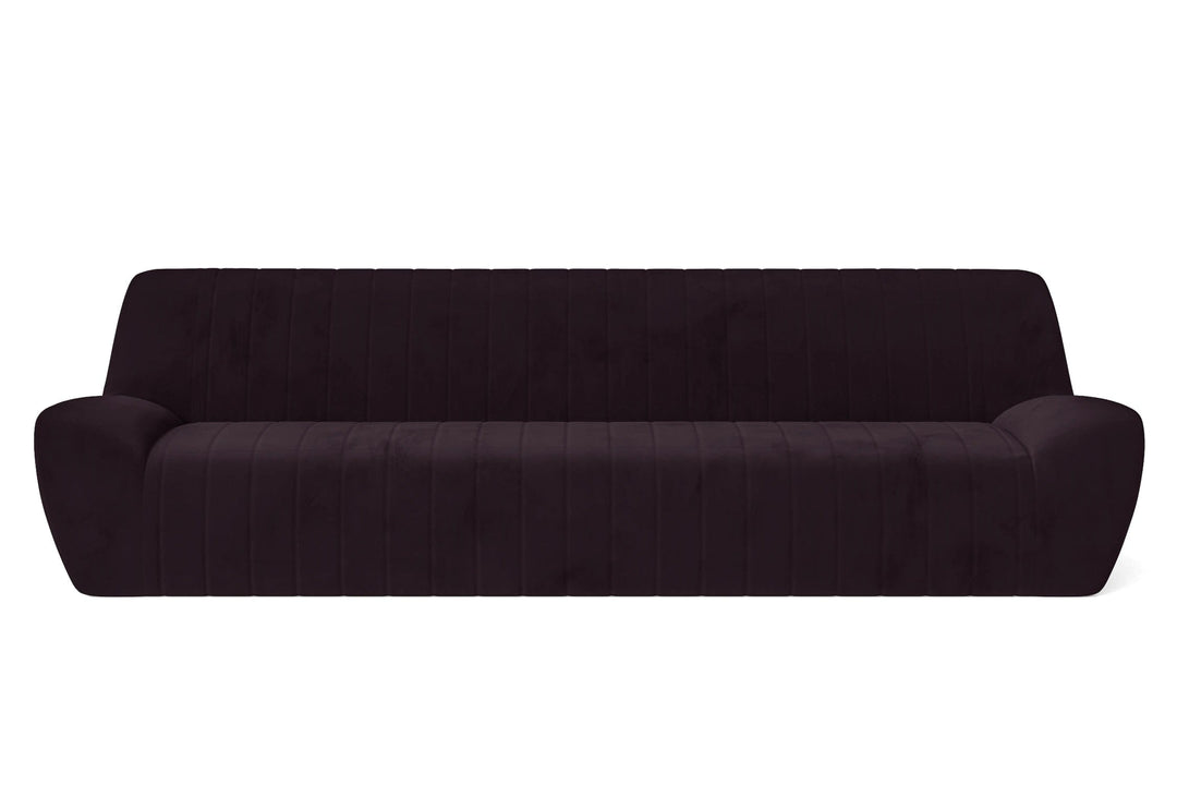 LIVELUSSO Sofa Trapani 4 Seater Sofa Purple Velvet