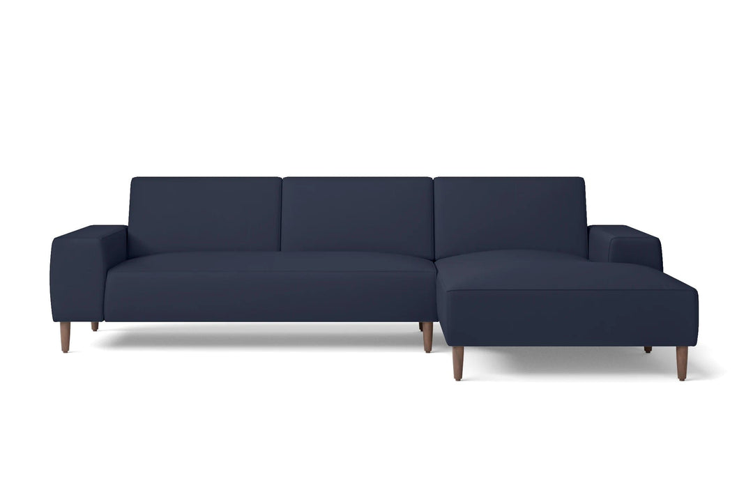 LIVELUSSO Chaise Lounge Sofa Treviso 3 Seater Right Hand Facing Chaise Lounge Corner Sofa Spruce Leather