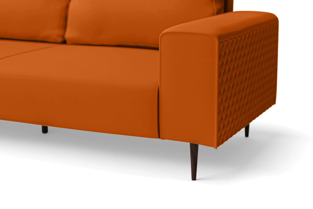LIVELUSSO Sofa Udine 2 Seater Sofa Orange Leather