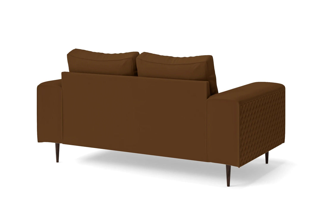 LIVELUSSO Sofa Udine 2 Seater Sofa Walnut Brown Leather