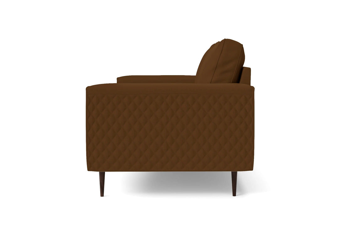 LIVELUSSO Sofa Udine 2 Seater Sofa Walnut Brown Leather