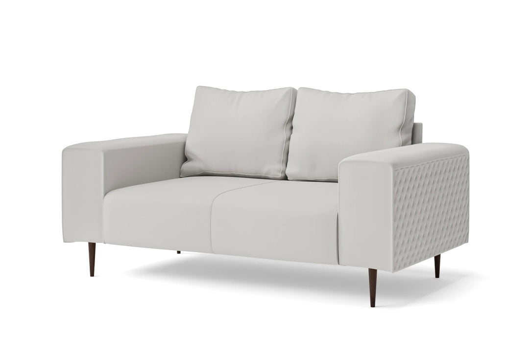 LIVELUSSO Sofa Udine 2 Seater Sofa White Leather