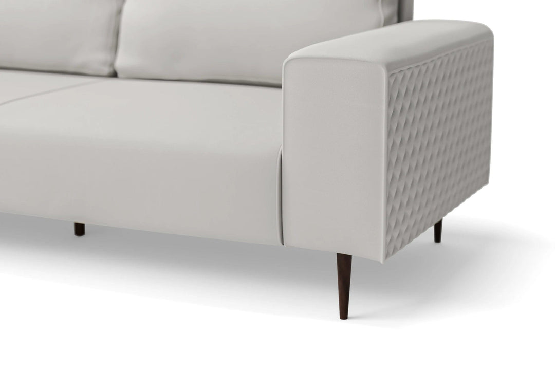 LIVELUSSO Sofa Udine 2 Seater Sofa White Leather