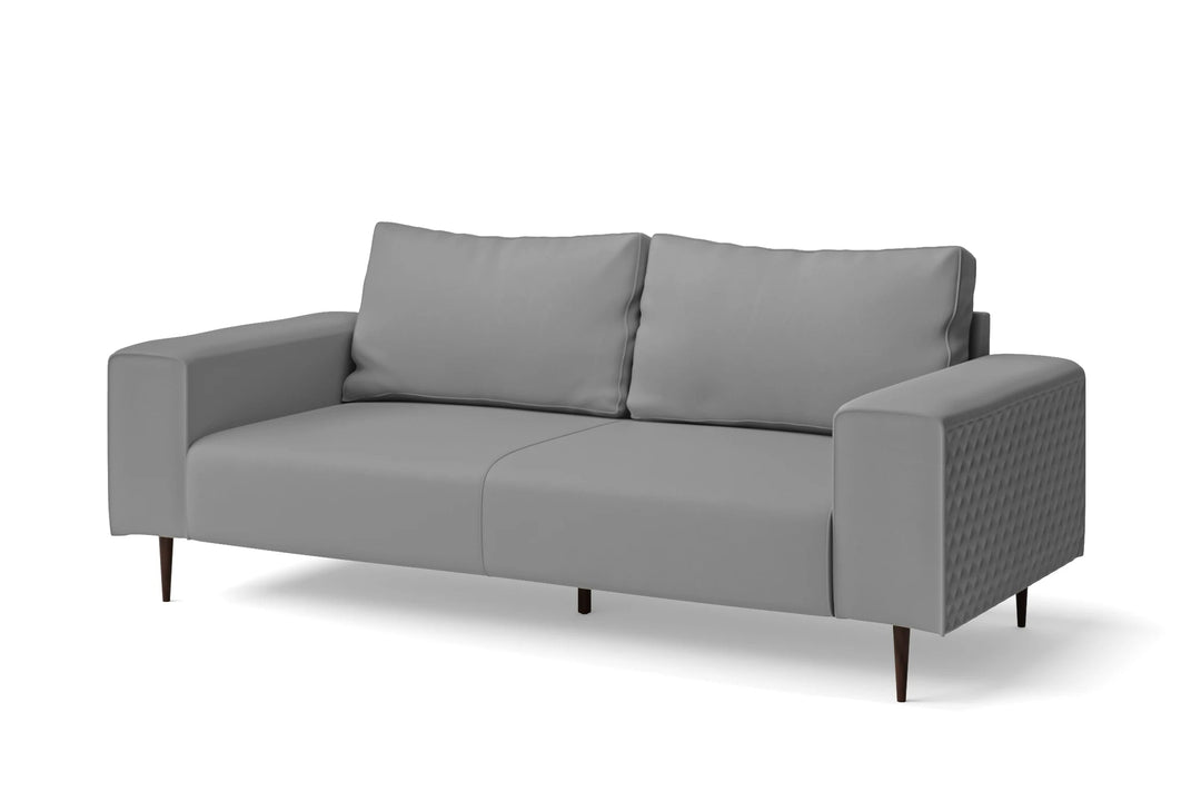 LIVELUSSO Sofa Udine 3 Seater Sofa Grey Leather