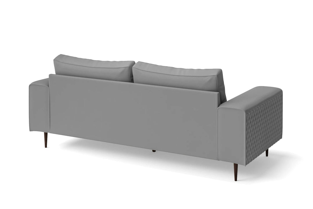 LIVELUSSO Sofa Udine 3 Seater Sofa Grey Leather