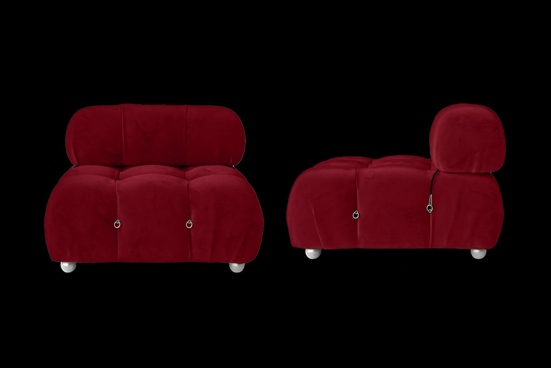 LIVELUSSO Armchair Varese Armchair Red Velvet