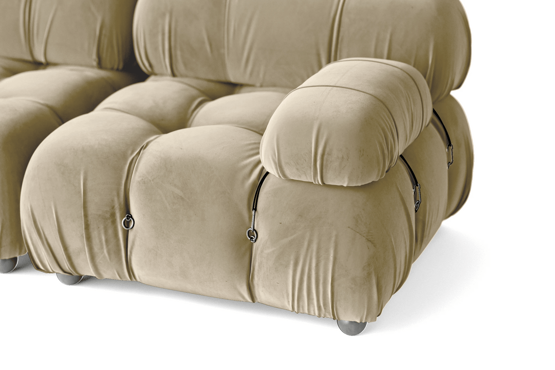 LIVELUSSO Sofa Varese 3 Seater Sofa Cream Velvet