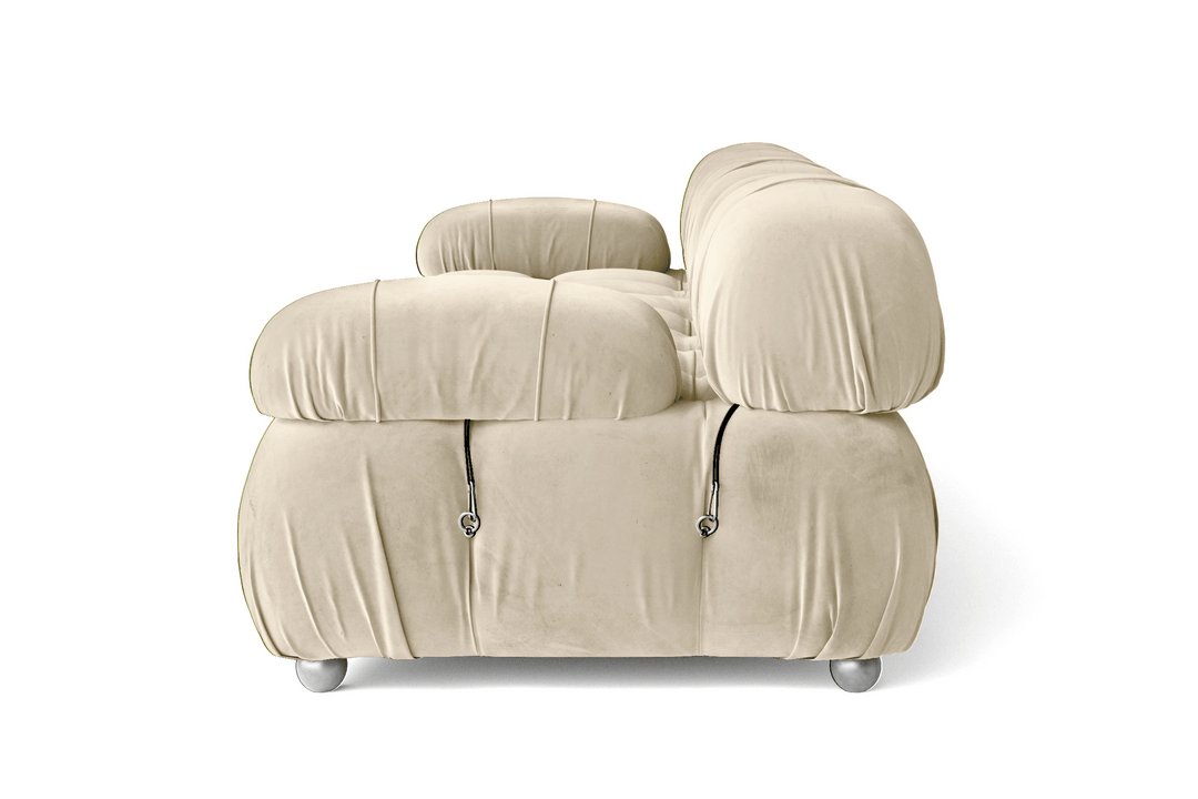 LIVELUSSO Sofa Varese 3 Seater Sofa Cream Velvet