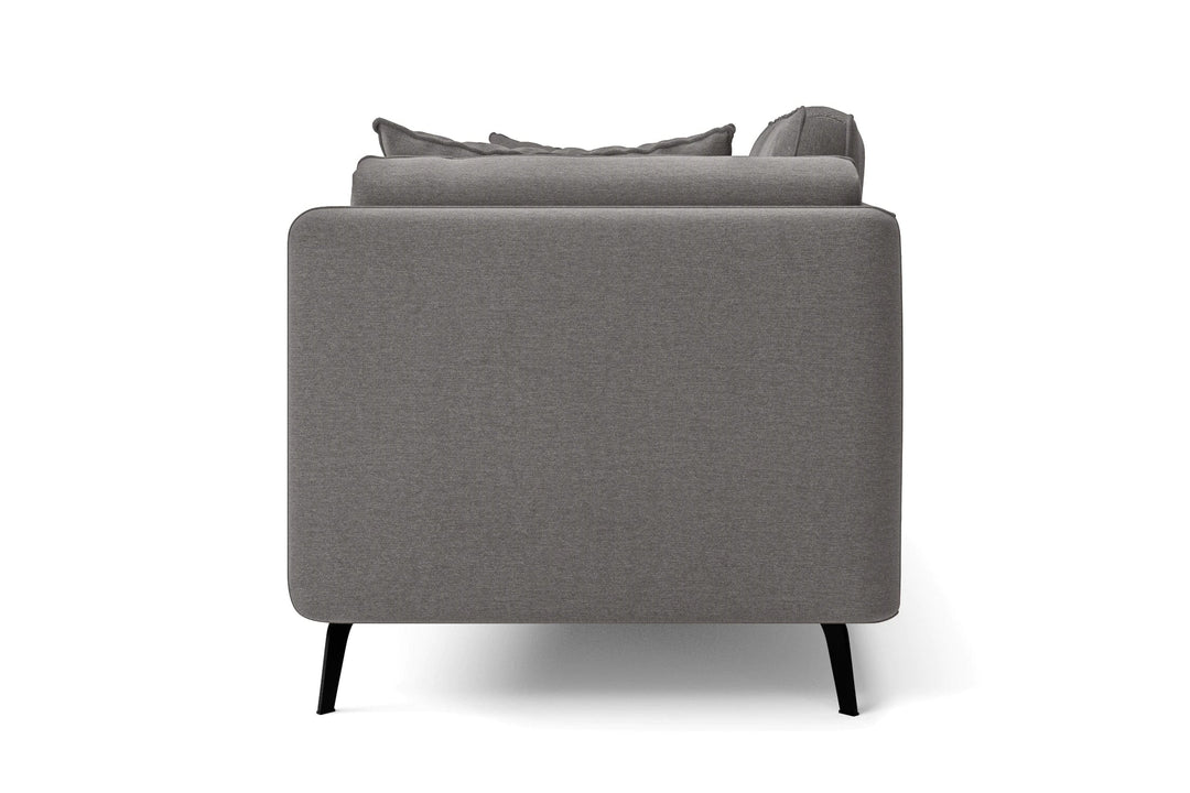 LIVELUSSO Sofa Velletri 3 Seater Sofa Grey Linen Fabric