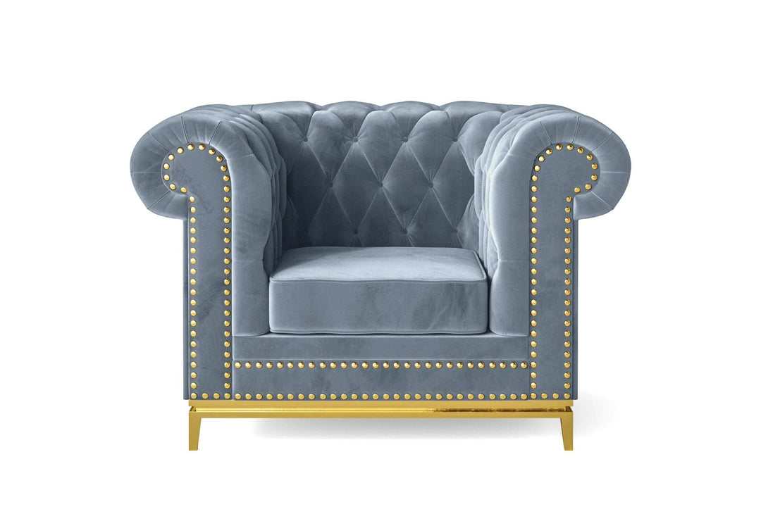 LIVELUSSO Armchair Venice Armchair Baby Blue Velvet