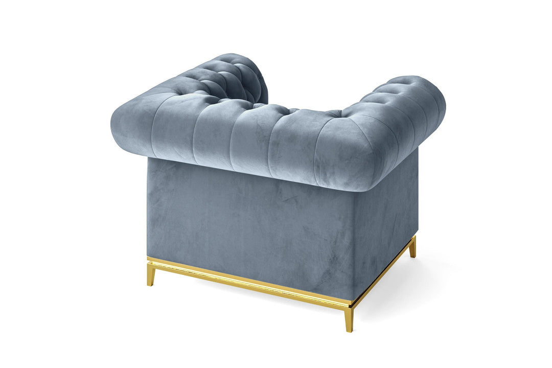 LIVELUSSO Armchair Venice Armchair Baby Blue Velvet