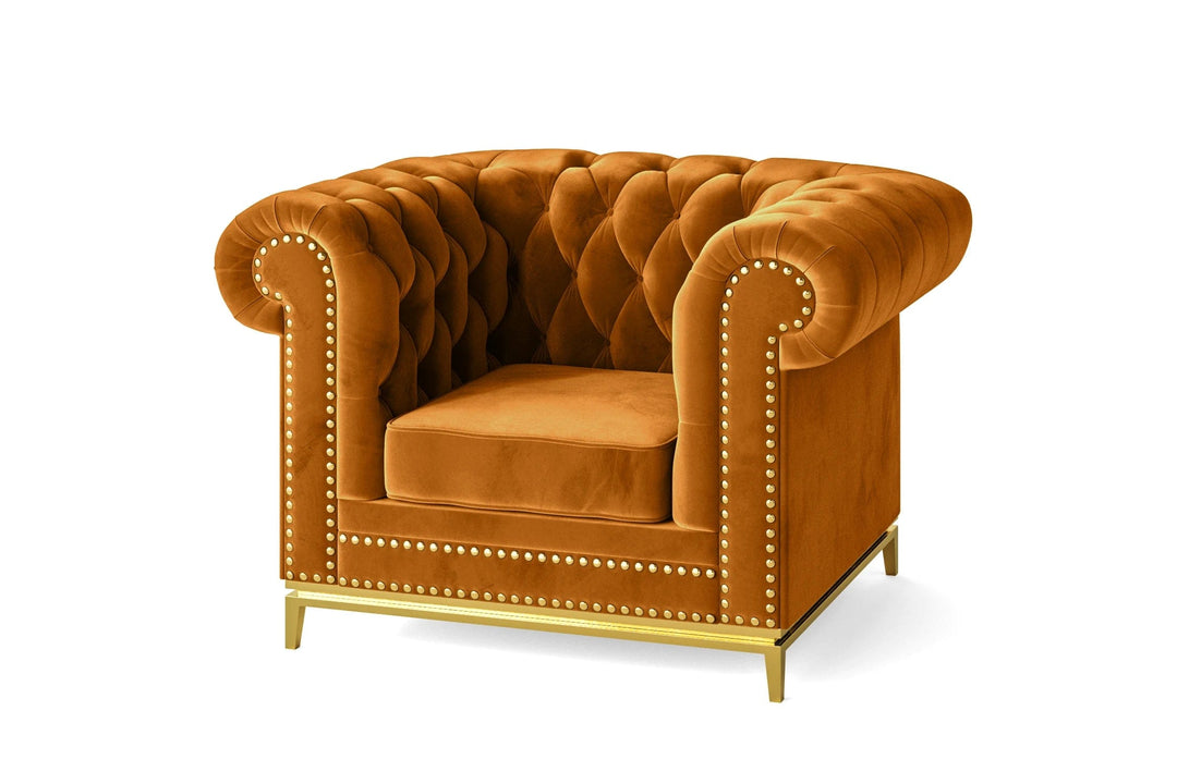 LIVELUSSO Armchair Venice Armchair Gold Velvet