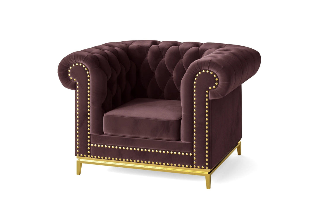 LIVELUSSO Armchair Venice Armchair Grape Velvet