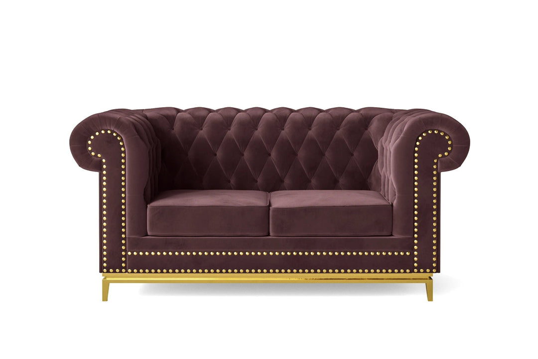 LIVELUSSO Sofa Venice 2 Seater Sofa Grape Velvet