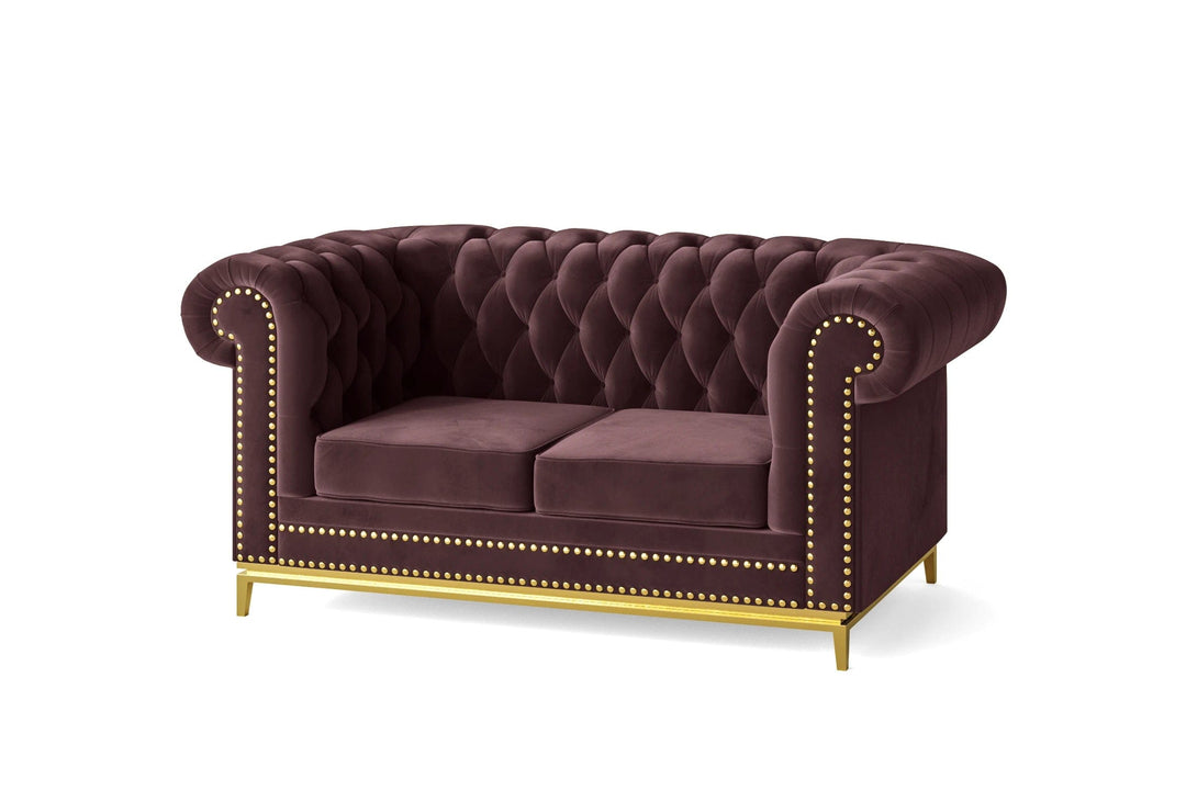 LIVELUSSO Sofa Venice 2 Seater Sofa Grape Velvet