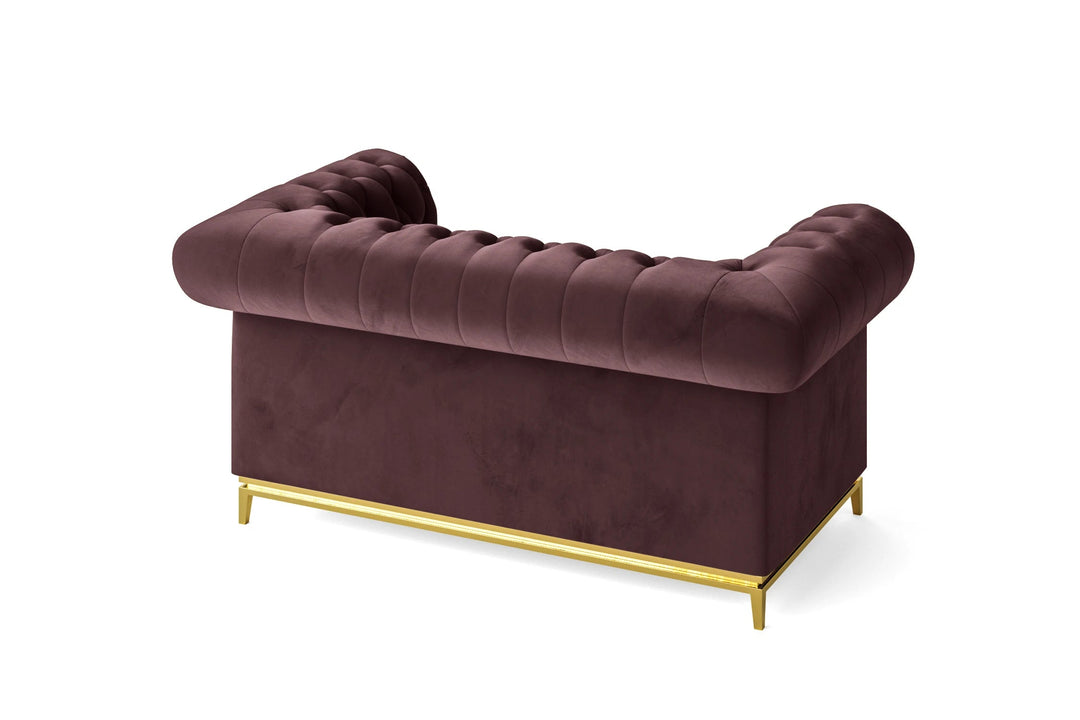 LIVELUSSO Sofa Venice 2 Seater Sofa Grape Velvet