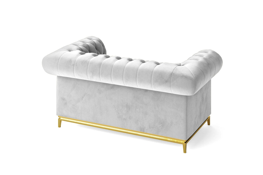 LIVELUSSO Sofa Venice 2 Seater Sofa White Velvet