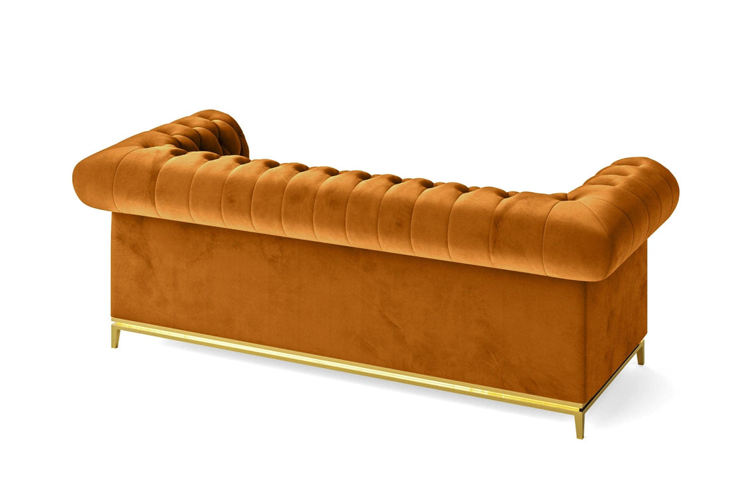 LIVELUSSO Sofa Venice 3 Seater Sofa Gold Velvet