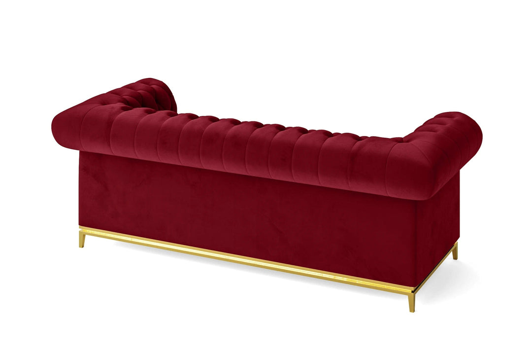 LIVELUSSO Sofa Venice 3 Seater Sofa Red Velvet