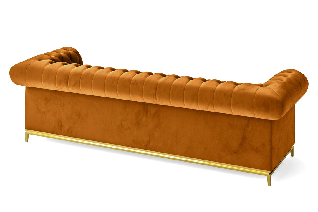 LIVELUSSO Sofa Venice 4 Seater Sofa Gold Velvet