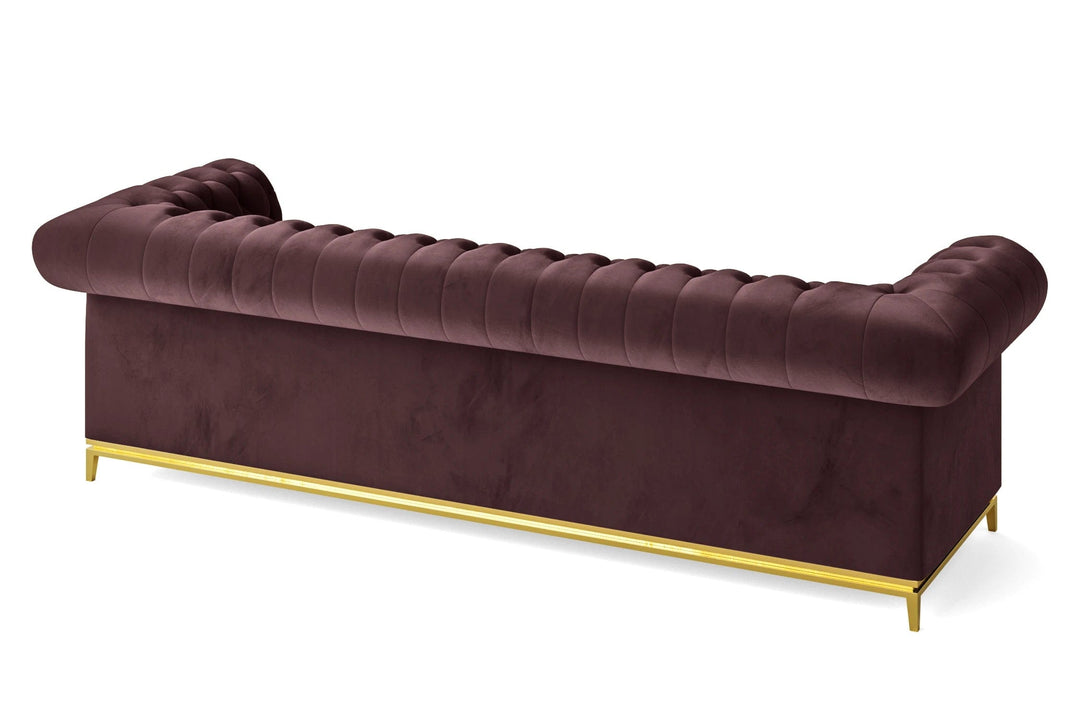 LIVELUSSO Sofa Venice 4 Seater Sofa Grape Velvet