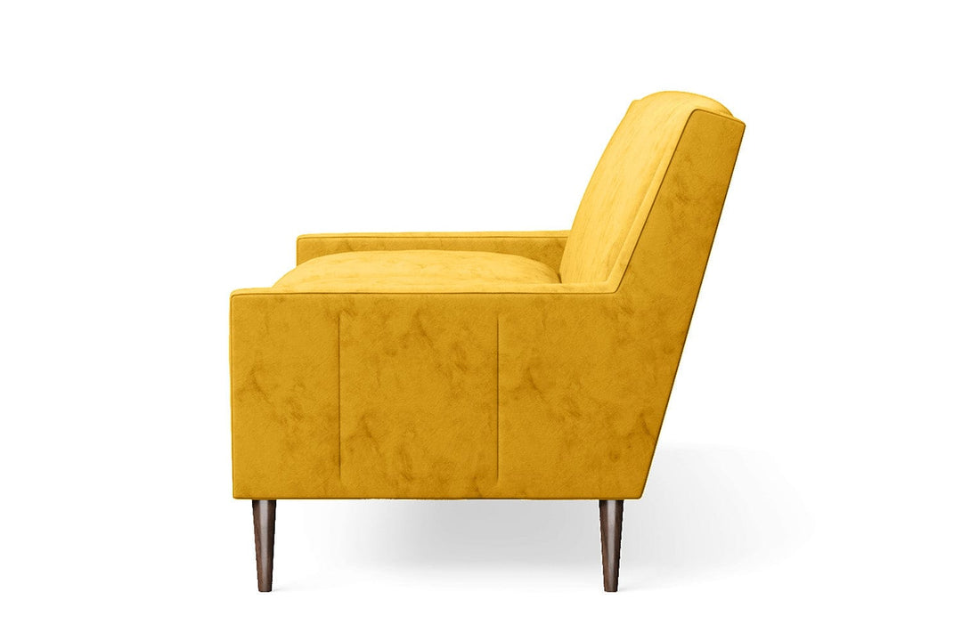 Vigevano 2 Seater Sofa Yellow Velvet