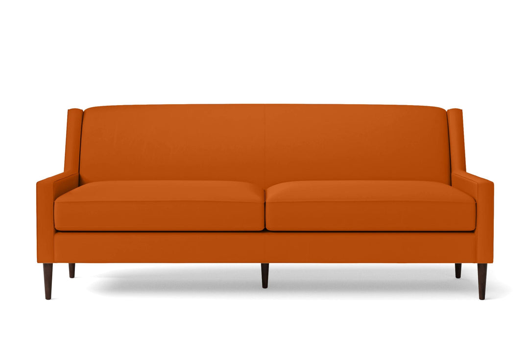 LIVELUSSO Sofa Vigevano 3 Seater Sofa Orange Leather