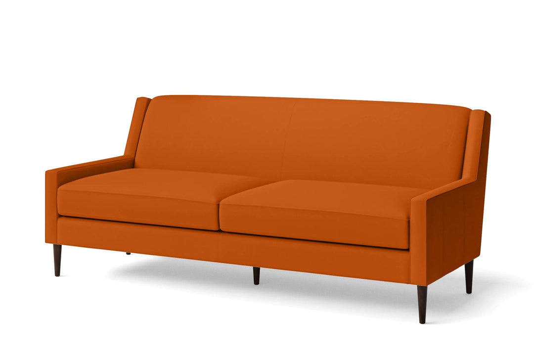 LIVELUSSO Sofa Vigevano 3 Seater Sofa Orange Leather