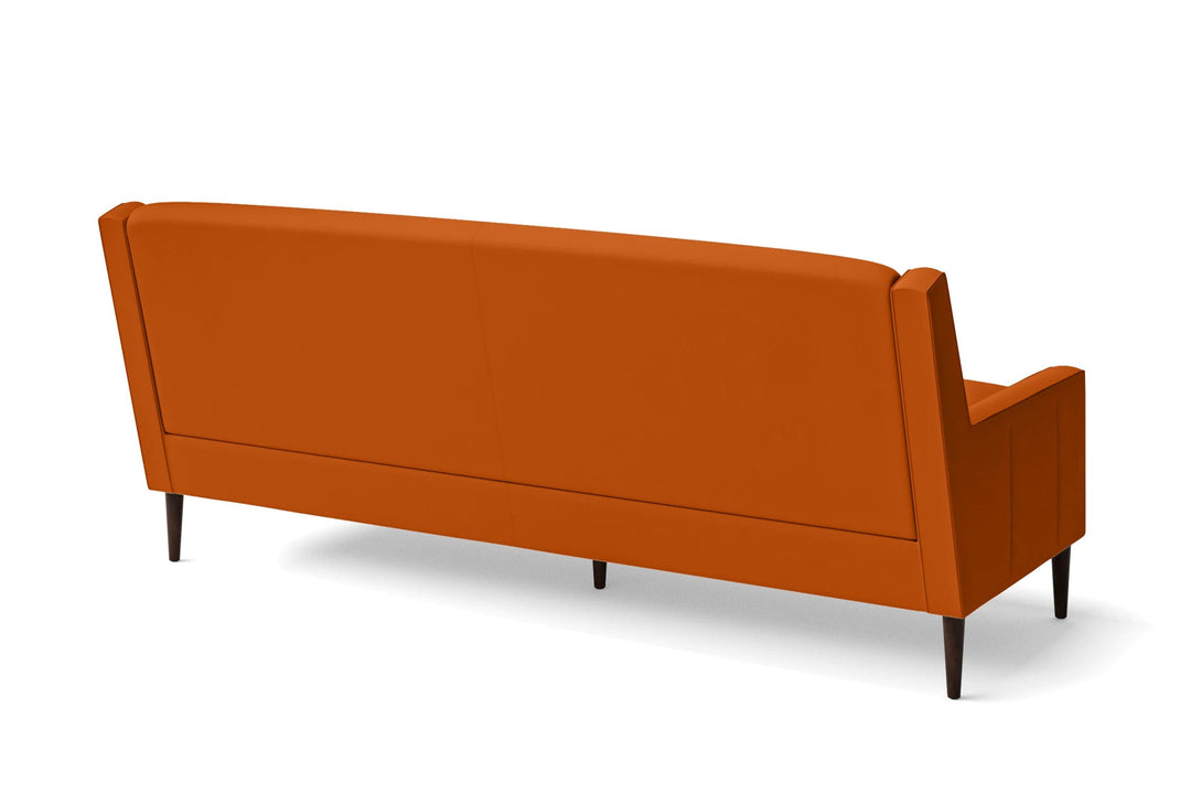 LIVELUSSO Sofa Vigevano 3 Seater Sofa Orange Leather