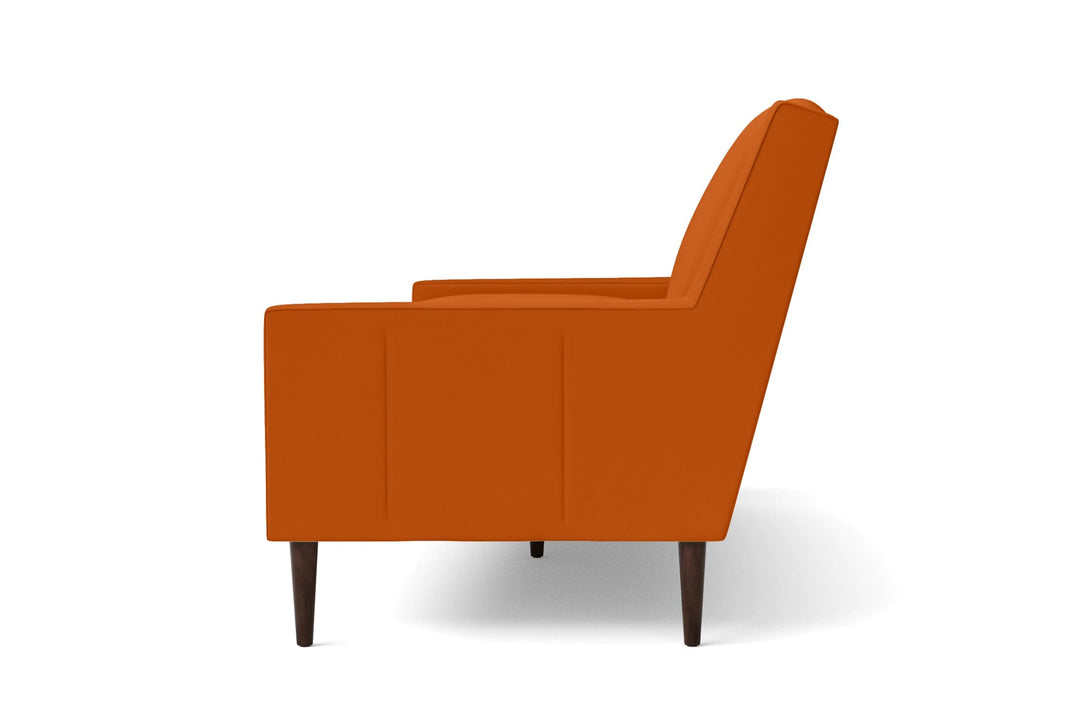 LIVELUSSO Sofa Vigevano 3 Seater Sofa Orange Leather